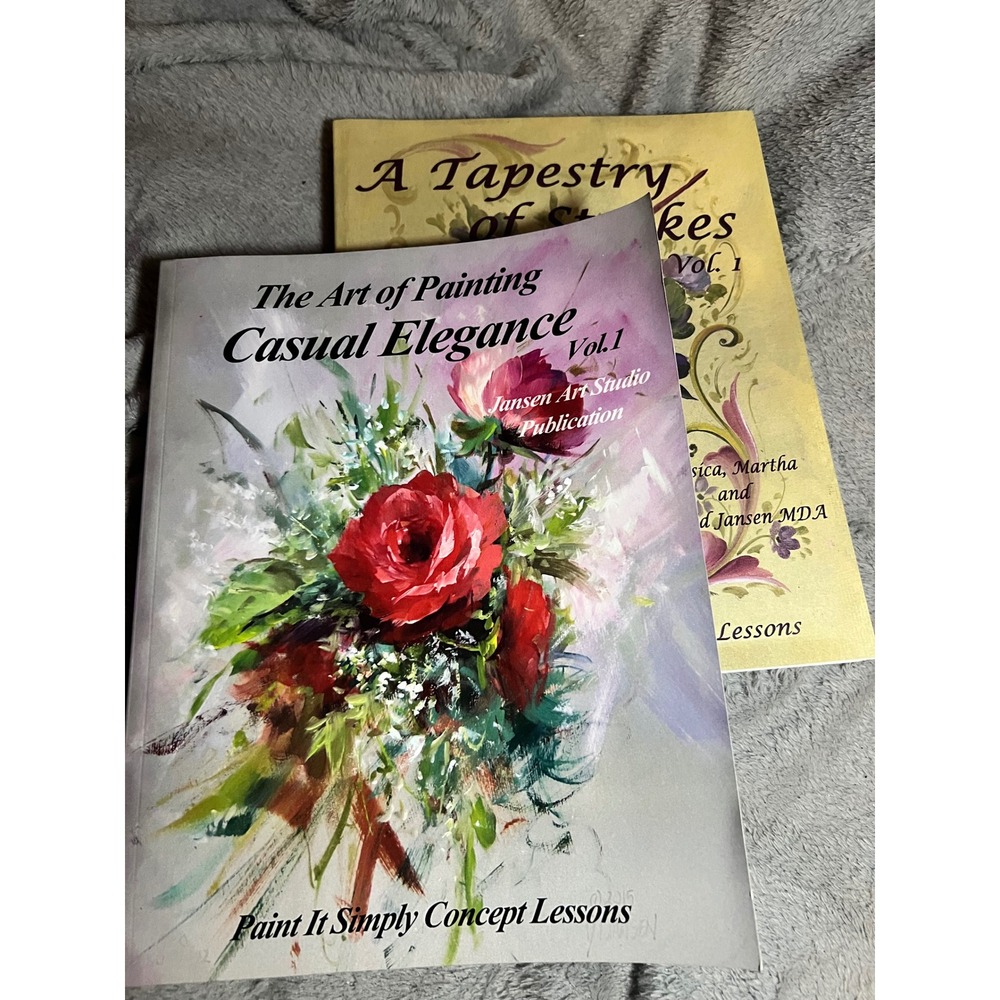 Jansen Art Studio Casual Elegance & A Tapestry of Strokes Vol. 1 Books w/ 2 Dvd